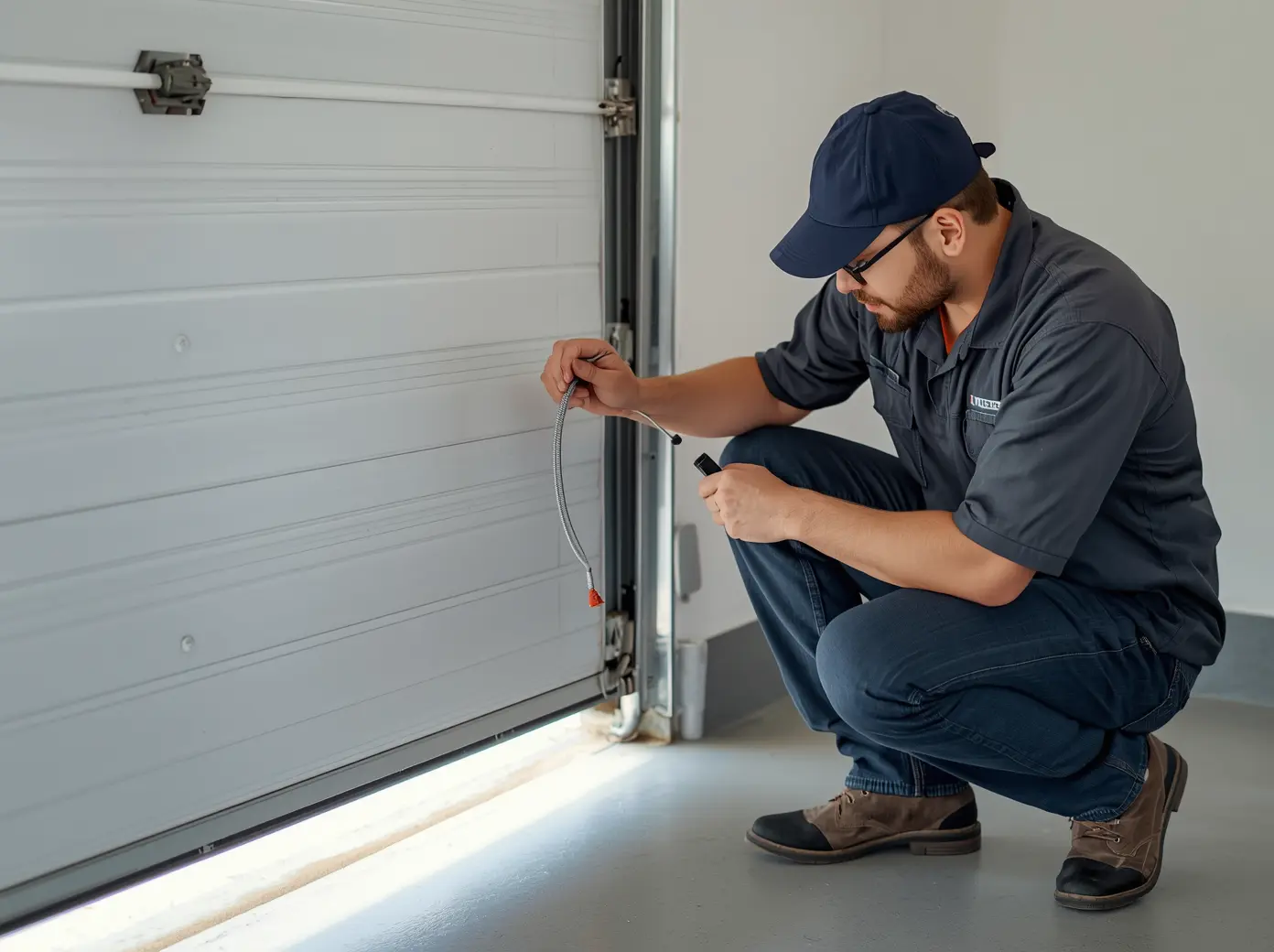 how to repair garage door cable
